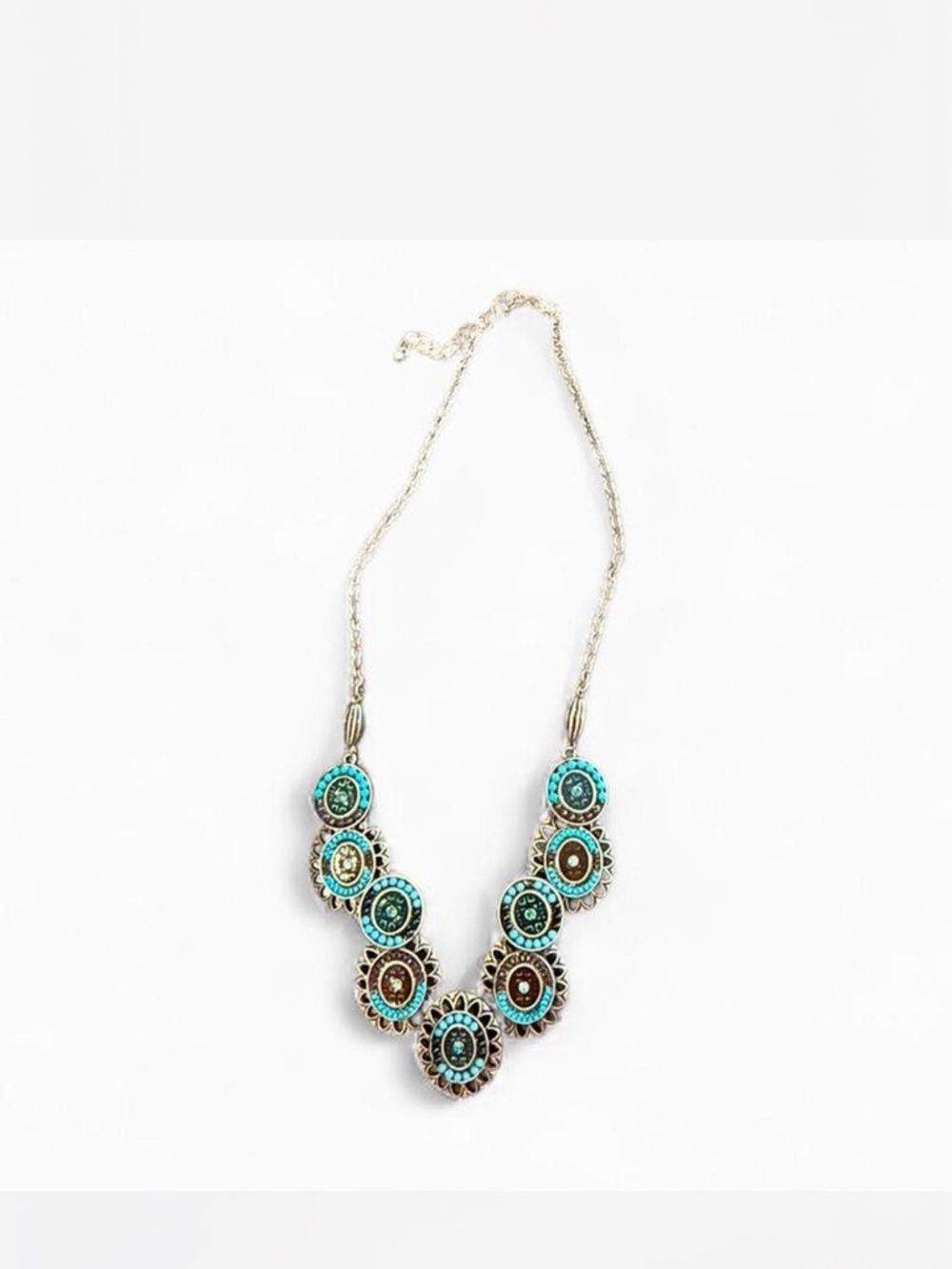 Turquoise and Brown Statement Necklace - Women Jewelry